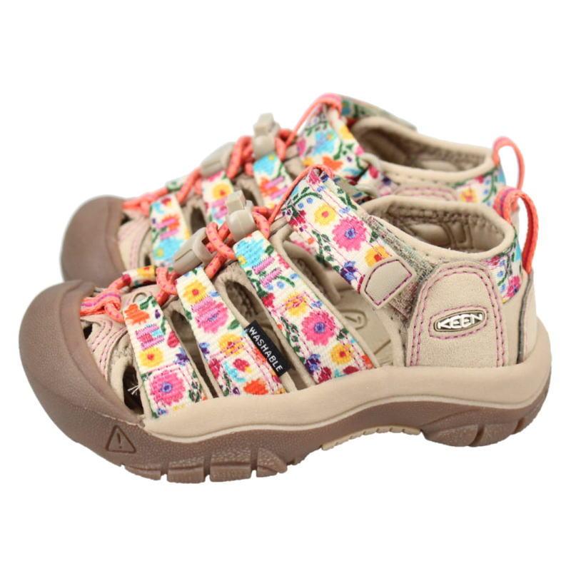 交換送料片道無料 子供 キーン KEEN サンダル ニューポート H2 (CHILDREN) サファリ/バーチ SAFARI/BIRTH 1028822の画像