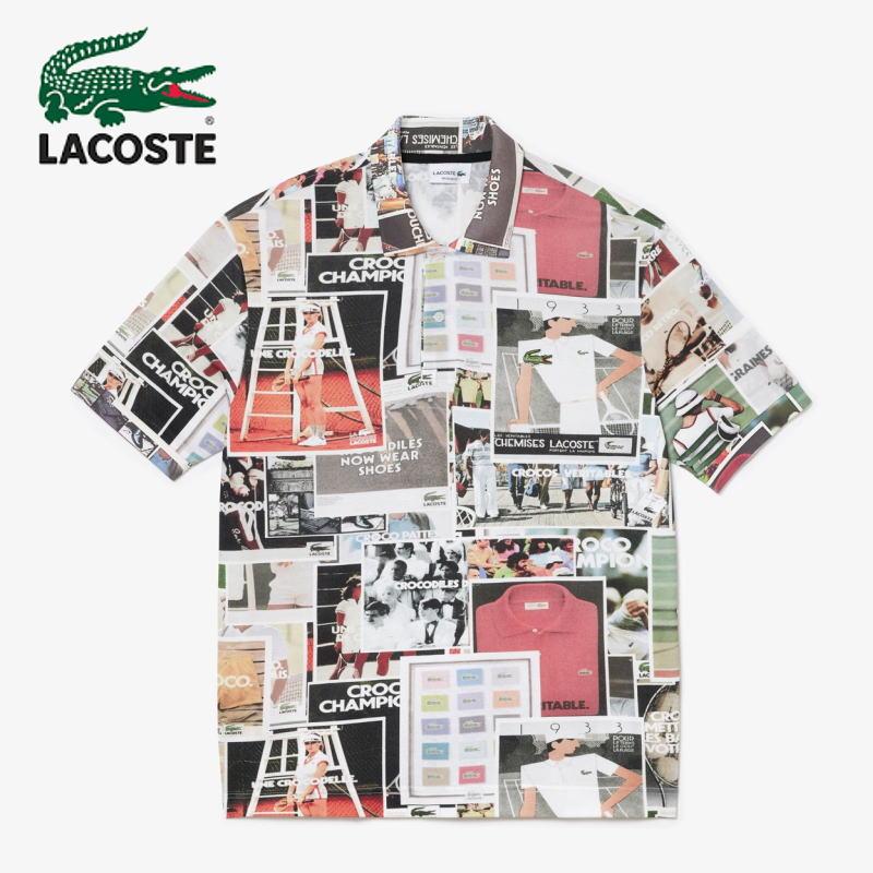 LACOSTE（ラコステ） 総柄転写プリントポロシャツ PH7998-10 C50 : す