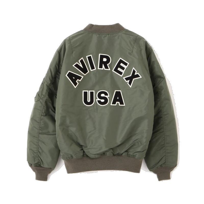 最終値下げ！美品AVIREX MA-1コマーシャルロゴ黒 S AVIREX（アヴィレックス） ma1 ma-1 MA-1 コマーシャルロゴ COMMERCIAL