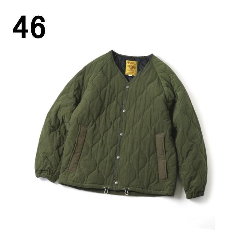 ジムマスター gym master リップストップキルティングノーカラーJKT G4233791 04(チャコール) 05(ブラック) 31(ベージュ)  46(オリーブ) gym master（ジムマスター） リップストップキルティングノーカラーJKT