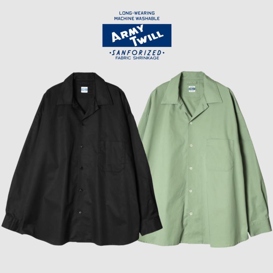 アーミーツイル ARMY TWILL ウェア ライト ツイル ユーティリティー シャツ Light Twill Utility Shirt  2517002 ブラック グリーン ARMY TWILL（アーミーツイル） ウェア ライト ツイル ユーティリティー