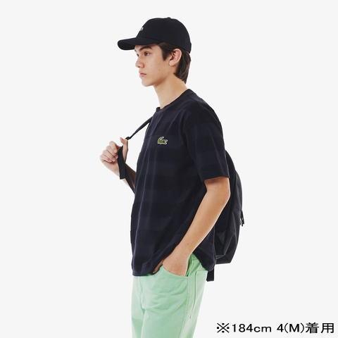 LACOSTE（ラコステ） パイル地切り替え同色ボーダーTシャツ TH048J-99