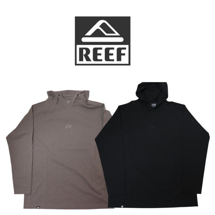 リーフ REEF センター ロゴ ラッシュ フーディー CENTER LOGO RASH HOODIE RFTEM2526 グレージュ ブラック REEF（リーフ） センター ロゴ ラッシュ フーディー CENTER LOGO RASH