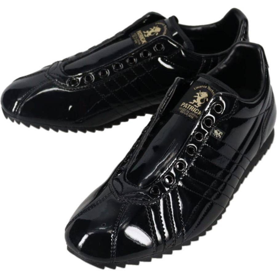 パトリック PATRICK スニーカー シュリッポン エナメル SULLIPON-E ブラック BLK 725041 PATRICK（パトリック） スニーカー シュリッポン エナメル SULLIPON-E