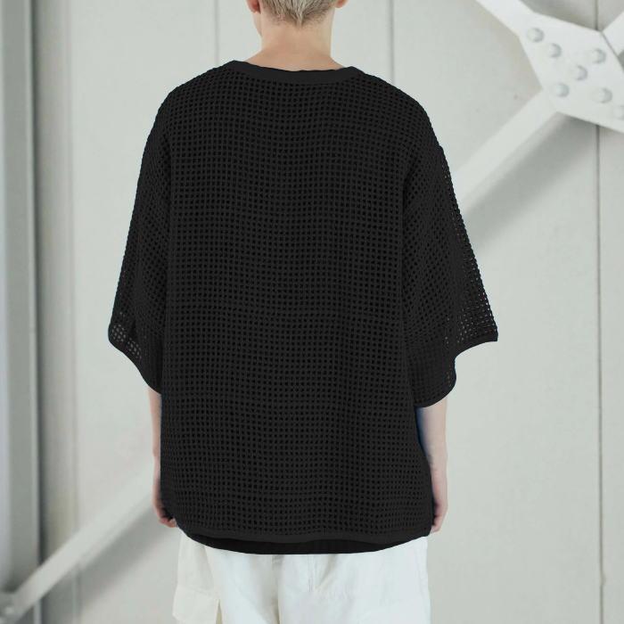 アーミーツイル ARMY TWILL ウェア コットン メッシュ ティー Cotton Mesh Tee 2513004 ブラック エクリュ ARMY TWILL（アーミーツイル） ウェア コットン メッシュ ティー