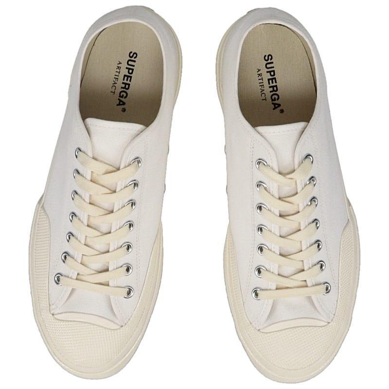 スペルガ SUPERGA スニーカー 2432 ワークス ローカット コットンキャンバス WORKS LCUT COTON CANVAS ホワイト/オフホワイト 4A51347W A1Qの画像