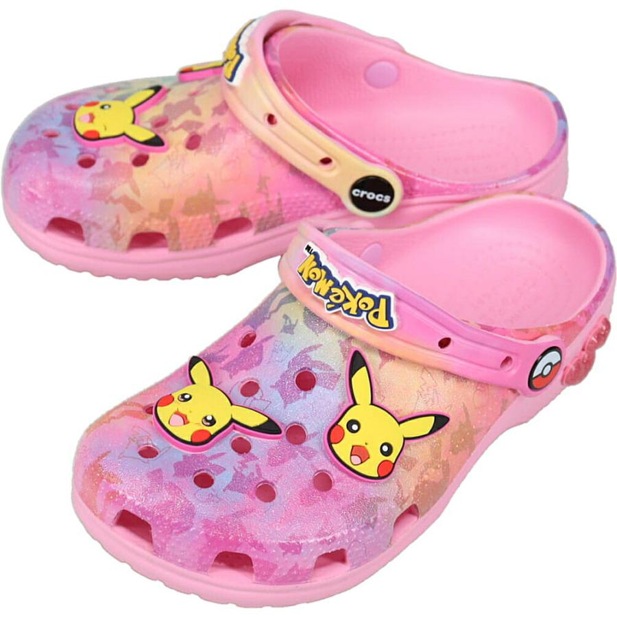 ピカチュウ　classic crocs（クロックス） サンダル ピカチュウ ピンク クラシック クロッグ