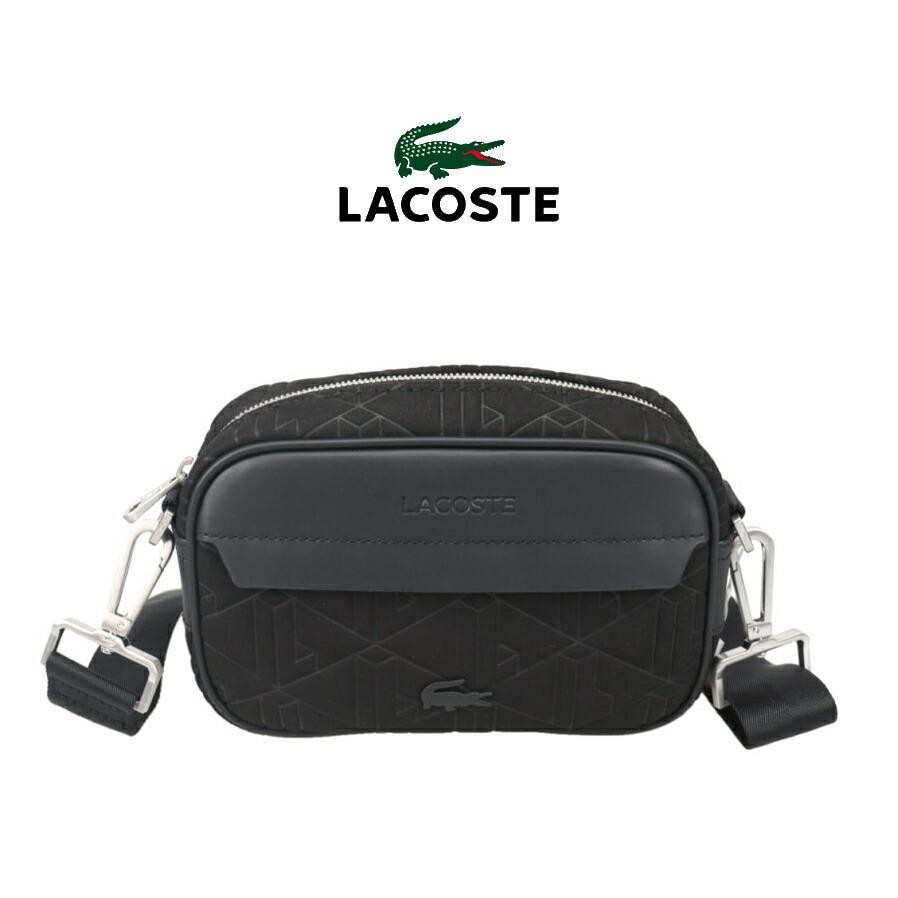 LACOSTE ブラックバッグ LACOSTE（ラコステ） ショルダーバッグ メンズクラシック スリム