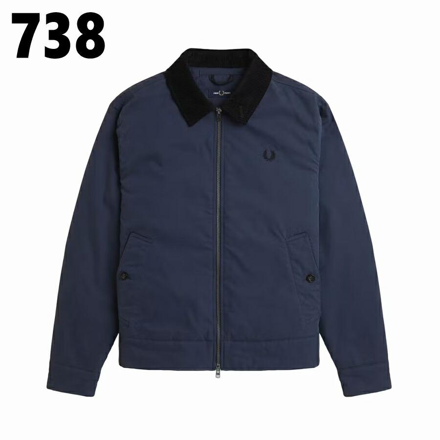 フレッドペリー FRED PERRY コットン カバン ジャケット Cotton Caban Jacket J8535 184(ブラック) 738(ダークエアフォース) W19(ローレルリース)の画像
