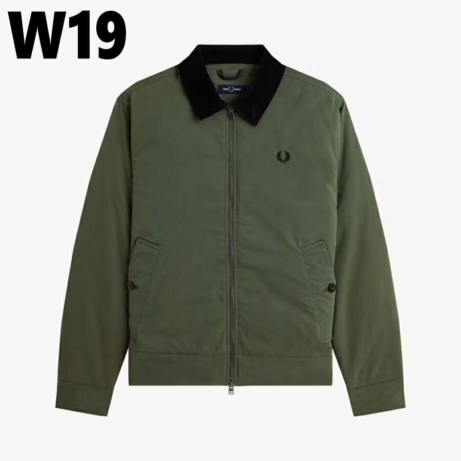 フレッドペリー FRED PERRY コットン カバン ジャケット Cotton Caban Jacket J8535 184(ブラック) 738(ダークエアフォース) W19(ローレルリース) FRED PERRY（フレッドペリー） コットン カバン ジャケット Cotton