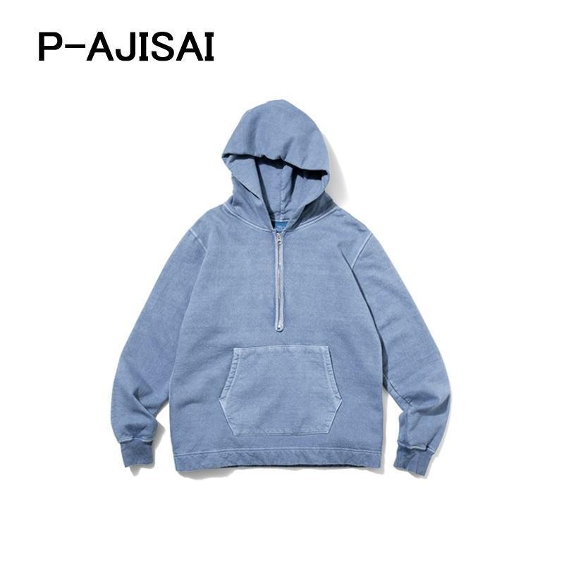 グッドオン Good On ラフ ハーフ ジップ プルオーバー フード