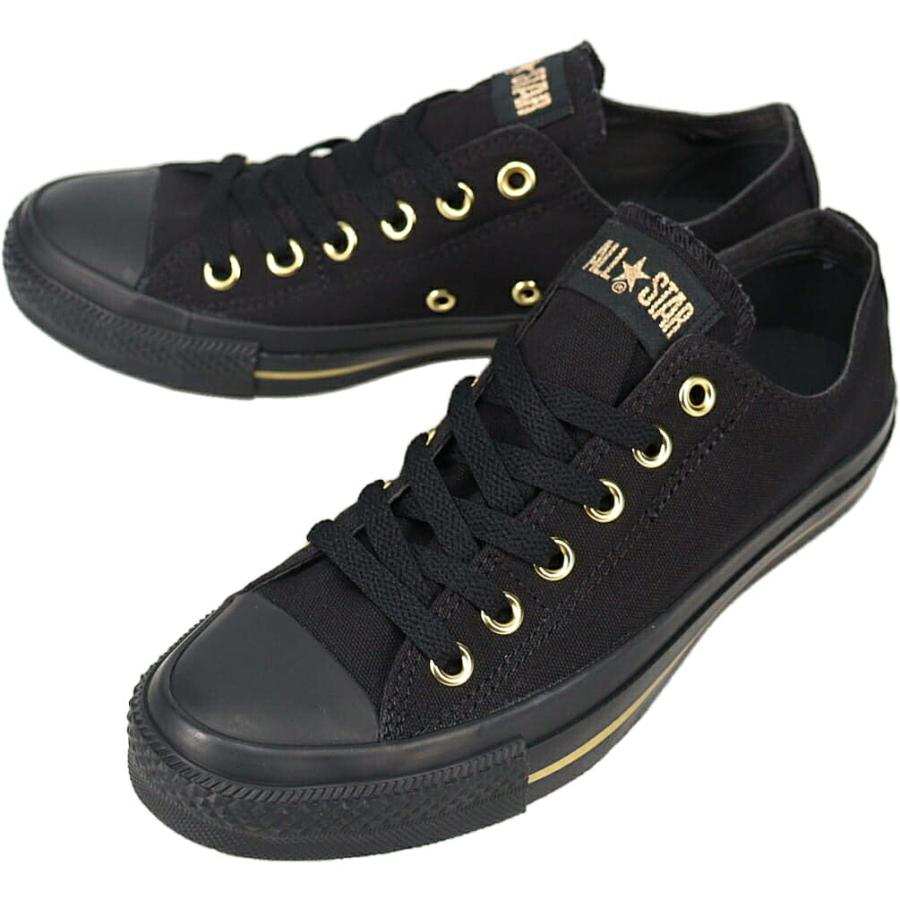 コンバース CONVERSE スニーカー オールスター ゴールドストライプ スリップ OX ALL STAR GOLDSTRIPE SLIP OX ブラック/ブラック BLK/BLK 1SE864 31316641 CONVERSE（コンバース） スニーカー オールスター ゴールドストライプ