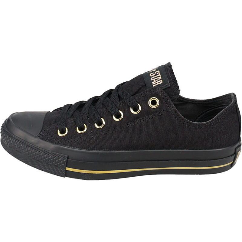 コンバース CONVERSE スニーカー オールスター ゴールドストライプ スリップ OX ALL STAR GOLDSTRIPE SLIP OX ブラック/ブラック BLK/BLK 1SE864 31316641 CONVERSE（コンバース） スニーカー オールスター ゴールドストライプ