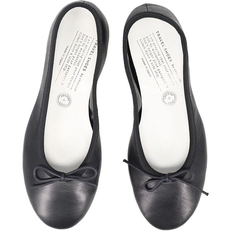 chausser（ショセ） バレエ シューズ BALLET SHOES ブラック TR-009 BL