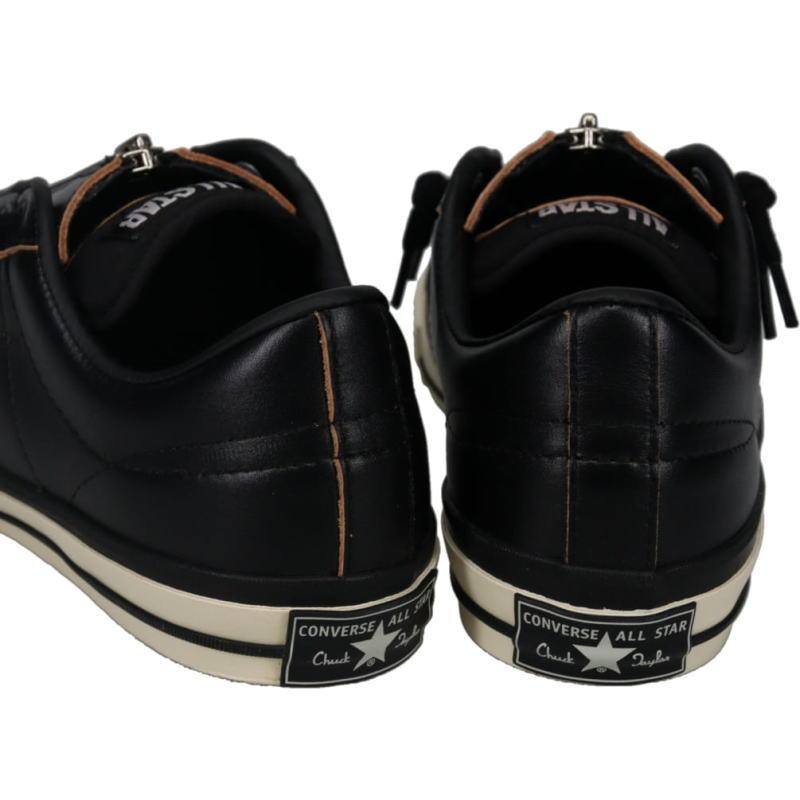 コンバース CONVERSE X ショット Schott スニーカー ワンスター Z ショット ONE STAR Z Schott ブラック/ホワイト 1AD062の画像