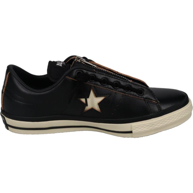 コンバース CONVERSE X ショット Schott スニーカー ワンスター Z ショット ONE STAR Z Schott ブラック/ホワイト 1AD062の画像