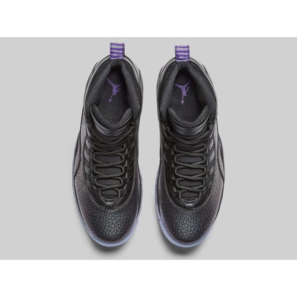 black and purple jordan 10