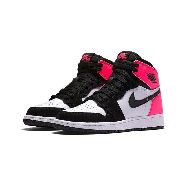 jordan ones black and pink