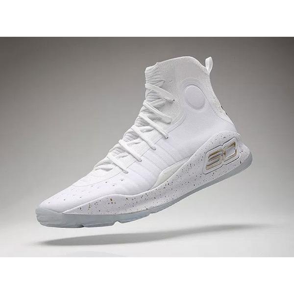 curry 4 mens white and gold