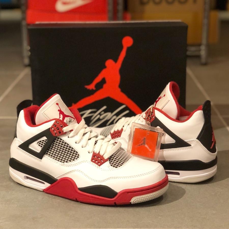 Air Jordan 4 Retro Fire Red 12 エア ジョーダン 4 レトロ ファイヤー レッド ブルズ Men S White Varsity Red Black 110 Sn5011 Sneaker Plusone 通販 Yahoo ショッピング