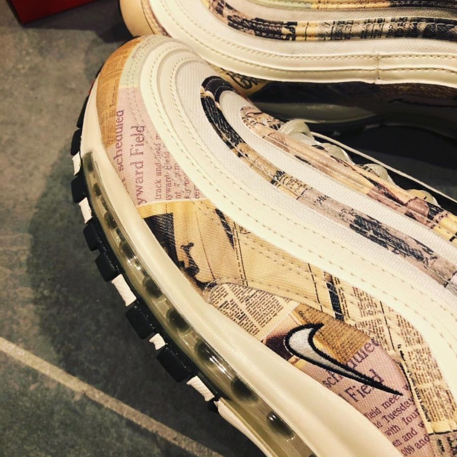 Nike Air Max 97 Newspaper ナイキ エア マックス 97 ニュースペーパー 風車ナイキ Men S Sail Black Team Orange White 9216 108 Sn5019 Sneaker Plusone 通販 Yahoo ショッピング