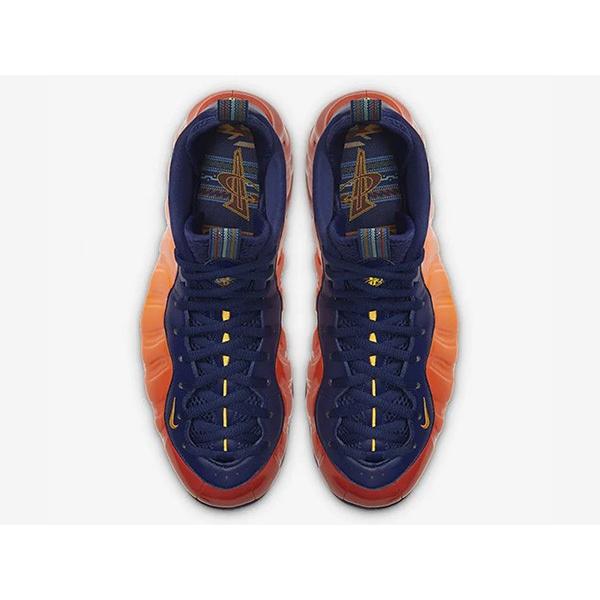 nike foamposite one blue gold orange