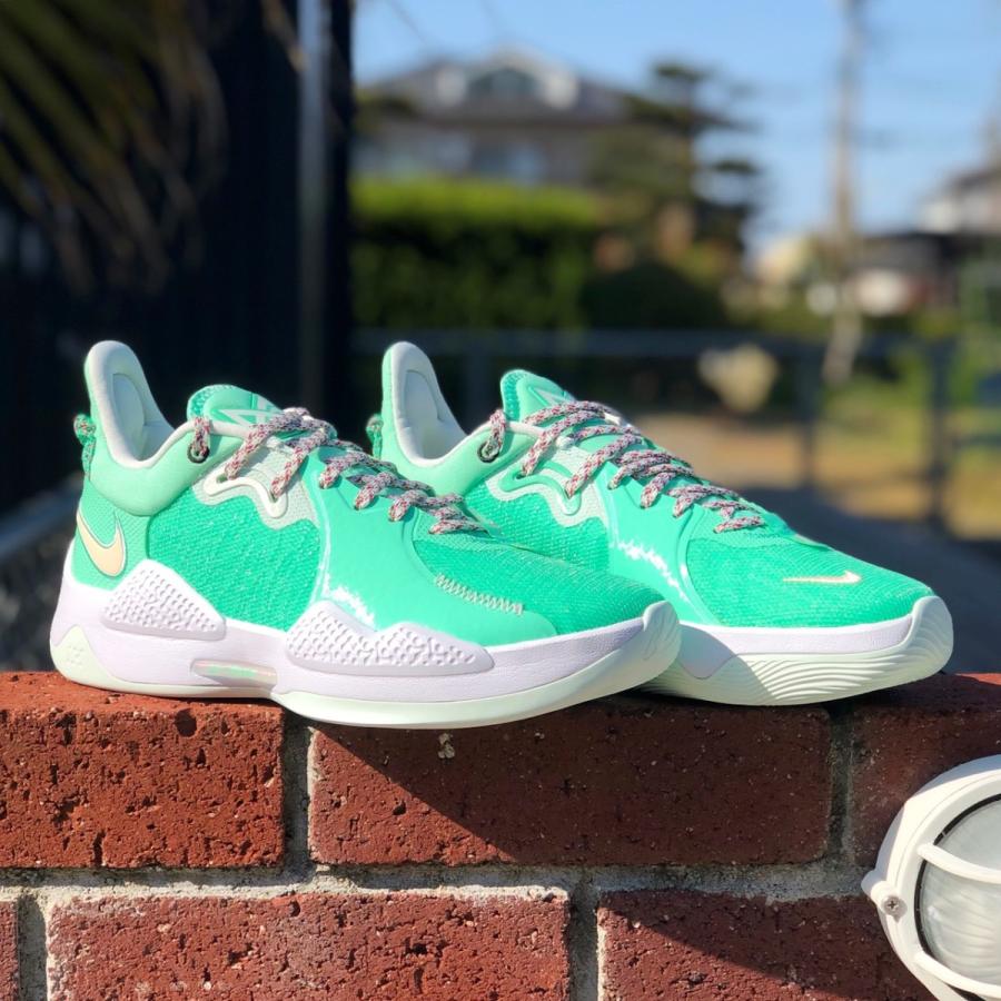 Nike Pg 5 Ep Green Glow ナイキ ポール ジョージ 5 Men S Green Glow Barely Green Glacier Blue Cw3146 300 Sn5545 Sneaker Plusone 通販 Yahoo ショッピング