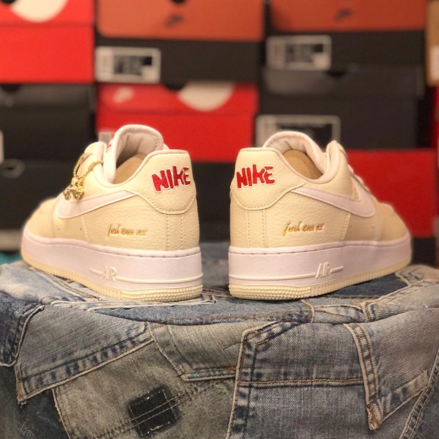 NIKE AIR FORCE 1 LOW 'POPCORN' ãã¤ã ã¨ã¢ ãã©ã¼ã¹ã¯ã³ ãããã³ã¼ã³ ãMEN'Sã coconut milk/white-university red