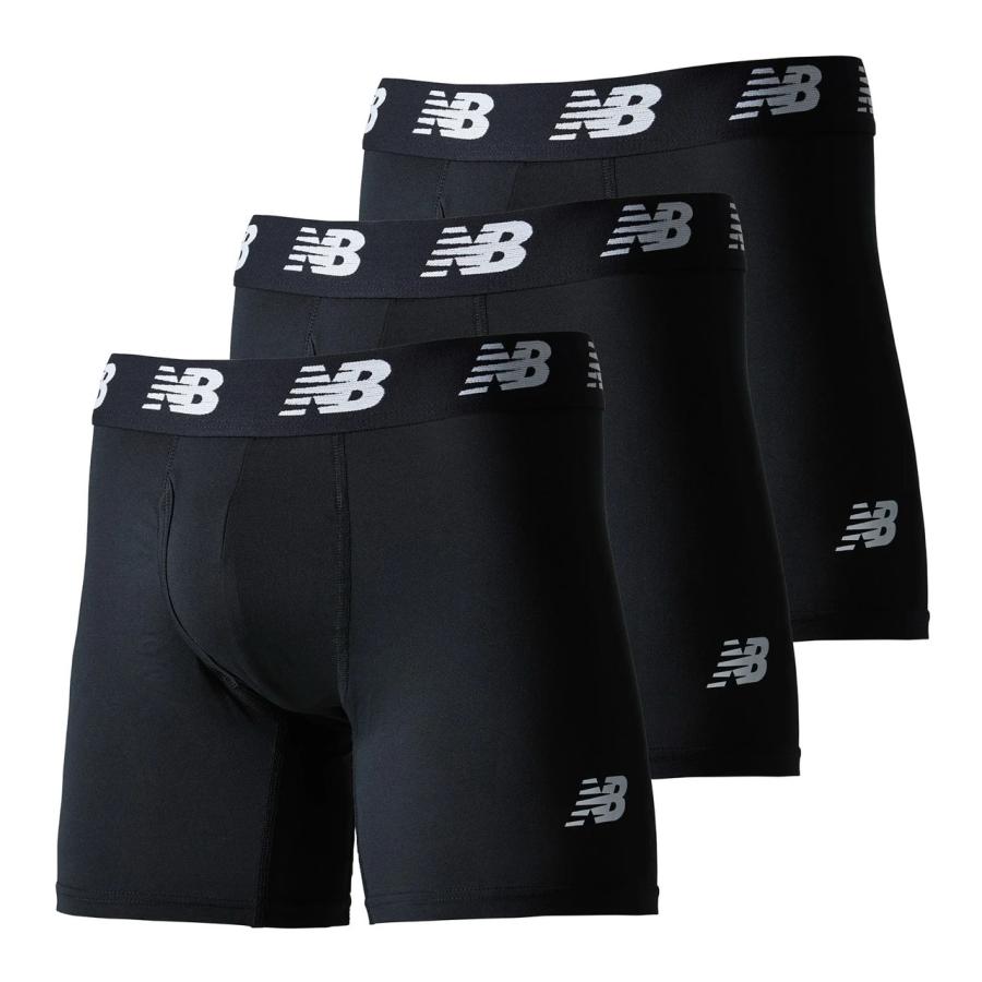 ニューバランス new balance LAU13001 BKK(ブラック/ブラック/ブラック) プレミアムボクサーパンツ 6インチ 前開き 3PACK メンズ 男性 アンダーウェア NB