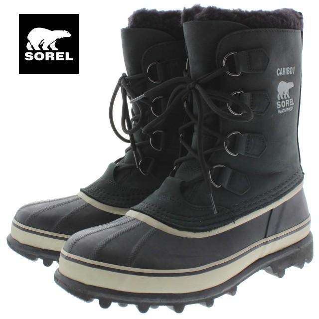 SOREL CARIBOU メンズブーツ ブラック NM1000-014 SOREL（ソレル） 交換送料片道無料 ブーツ CARIBOU カリブー ブラック