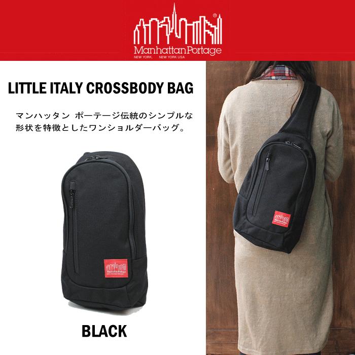定番 マンハッタンポーテージ Manhattan Portage リトル イタリー クロスボディ バッグ LITTLE ITALY CROSSBODY BAG 1927 ブラック