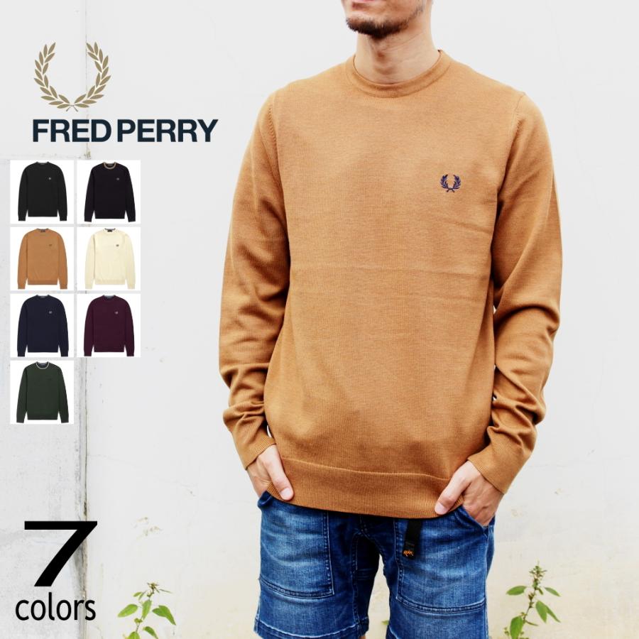 交換送料片道無料 フレッドペリー ウェア クラシック クルーネック ジャンパー K9601 102 157 450 560 592 608 P96 Q27 Q28 Q55 定番 FRED PERRY（フレッドペリー） 交換送料片道無料 ウェア クラシック