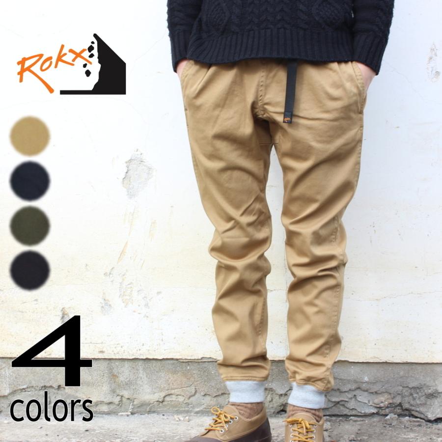 交換送料片道無料 ロックス ROKX エムジー ウッド パンツ MG WOOD PANT RXMS191020 チノ インディゴ オリーブ ブラック オールダークカーキ 定番｜sneakersoko