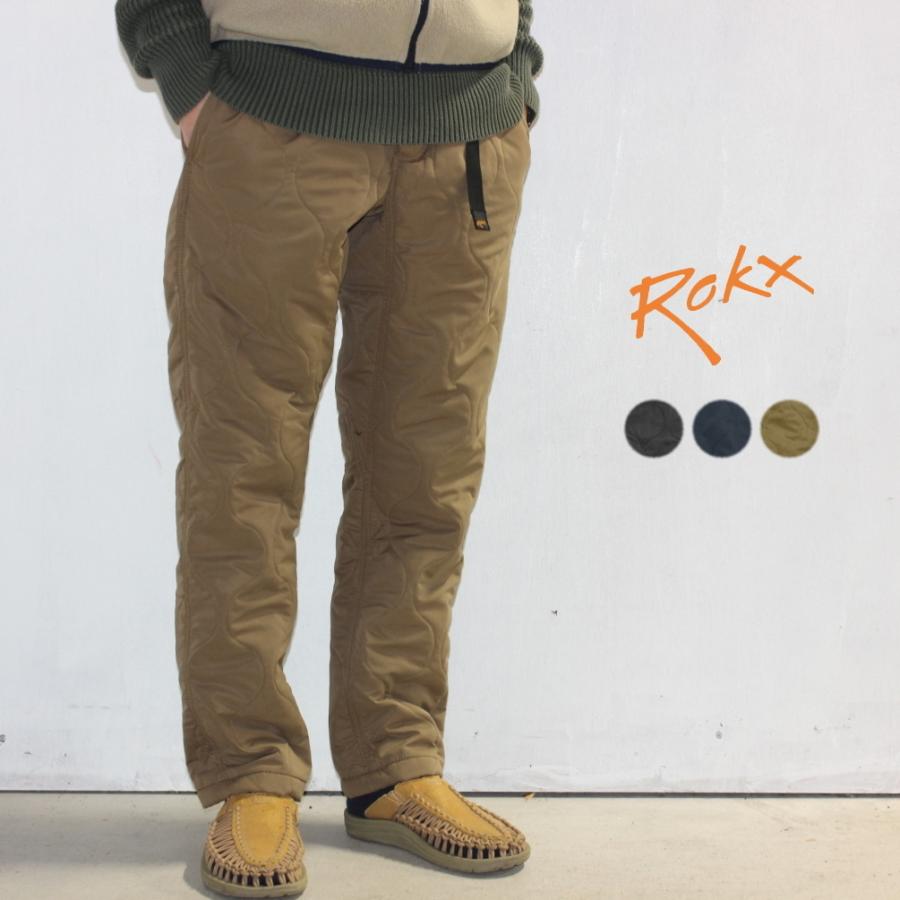 ROKX 交換送料片道無料 ロックス キルト ワーク パンツ インシュレ 