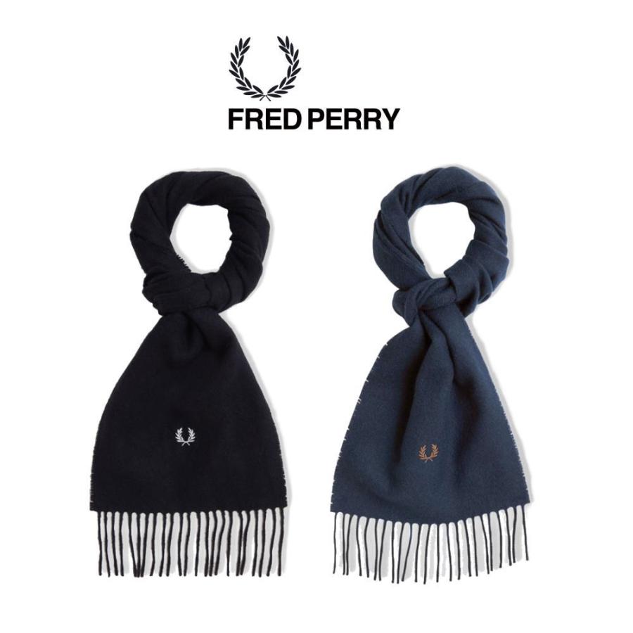 FRED PERRY Lambswool Scarf／ラムウールマフラー FRED PERRY（フレッドペリー） マフラー ラムウール スカーフ