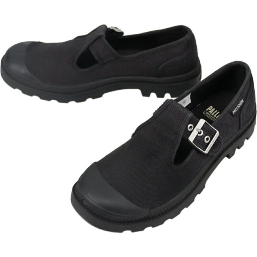 パラディウム PALLADIUM スニーカー パンパ メリージェーン ウォッシュド PAMPA MARYJANE WASHED ブラック 94475-008-M PALLADIUM（パラディウム） スニーカー パンパ メリージェーン