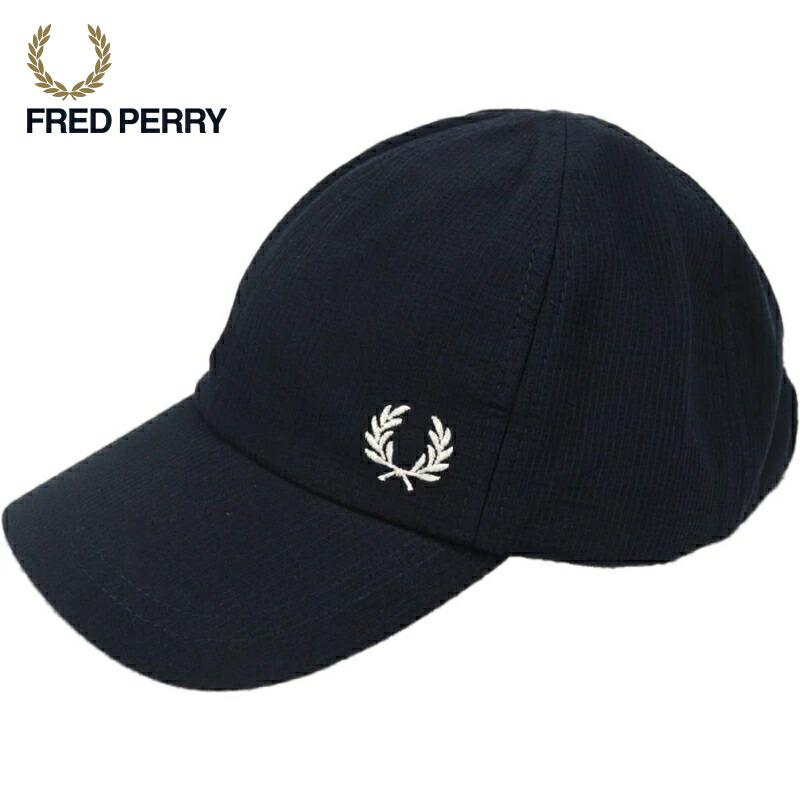 フレッドペリー FRED PERRY 帽子 シアサッカー クラシック キャップ Seersucker Classic Cap HW9673 608 FRED PERRY（フレッドペリー） 帽子 シアサッカー クラシック キャップ