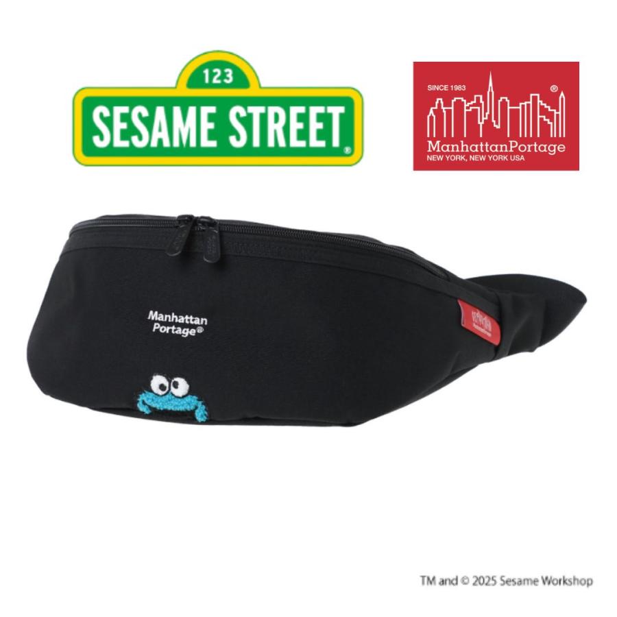 マンハッタンポーテージ Manhattan Portage ブルックリン ブリッジ ウエストバッグ 500D コーデュラ セサミストリート BROOKLYN BRIDGE WAIST BAG 500D CORDURA SESAME ST ブラック 1100-500CD-SST BLK Manhattan Portage（マンハッタンポーテージ） ブルックリン ブリッジ
