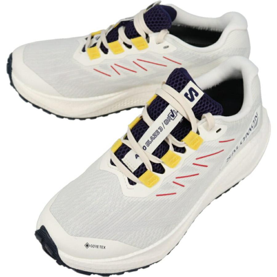 サロモン salomon ウィメンズ ランニングシューズ エアロ ブレイズ 3 グラベル ゴアテックス AERO BLAZE 3 GRVL GORE-TEX W バニラアイス/アストラルオーラ/レモン 479741 SALOMON（サロモン） ウィメンズ ランニングシューズ エアロ ブレイズ