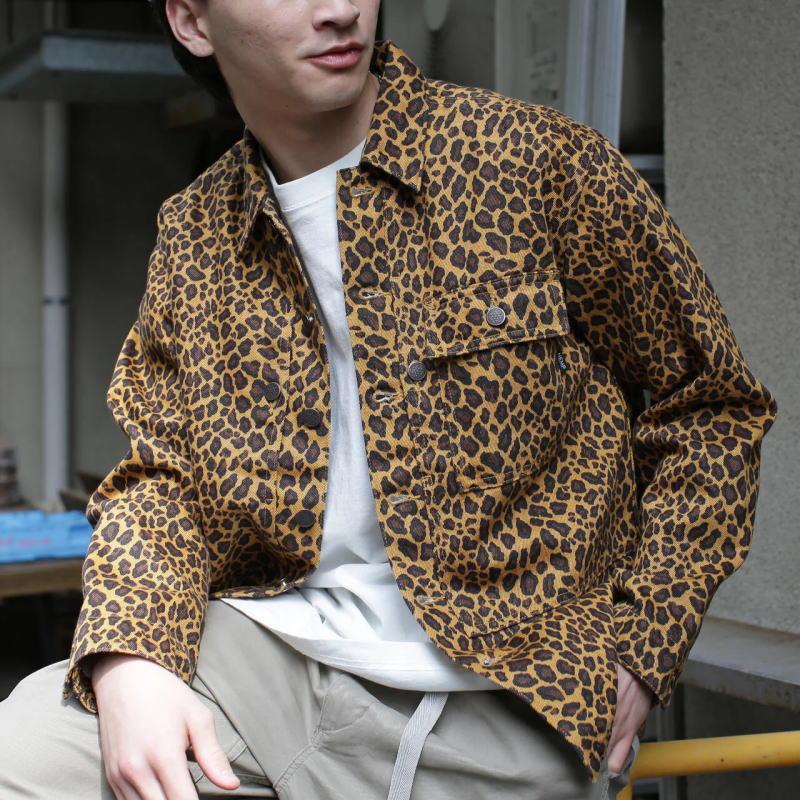 マナスタッシュ MANASTASH ヘンプ ツイル ジャケット レオパード HEMP TWILL JKT LEOPARD 792-5252009 050(ブラウン) マナスタッシュ MANASTASH ヘンプ ツイル ジャケット レオパード HEMP