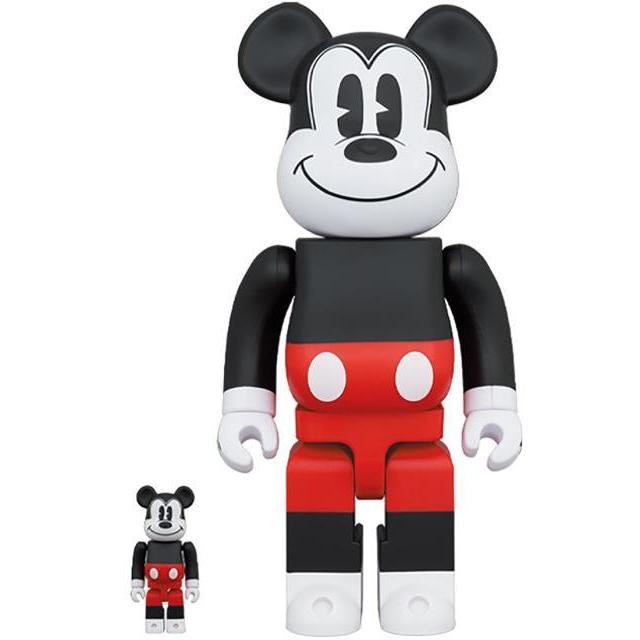 超激安 ユニセックス グッズ Medicom Disney Mickey Mouse Rw Ver 100 400 Bearbrick Figure Set Red 再再販 Mahy Almahy Ae
