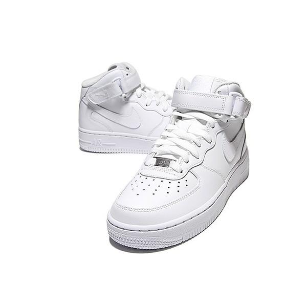 NIKE WMNS AIR FORCE 1 MID '07 WHITE/WHITE 366731-100 315123-111 ナイキ ウィメンズ エア フォース 1 ミッド 07 ホワイト 定番 レディース スニーカー｜sneeze｜02