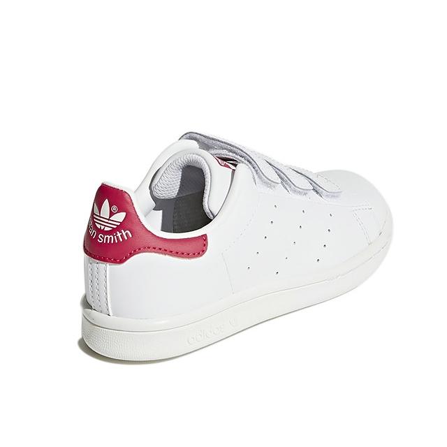 adidas Originals STAN SMITH CF C B32706 RUNNING WHITE/PINK BUZZ アディダス オリジナルス スタンスミス ベルクロ ホワイト ピンク キッズ 子供 スニーカー｜sneeze｜03