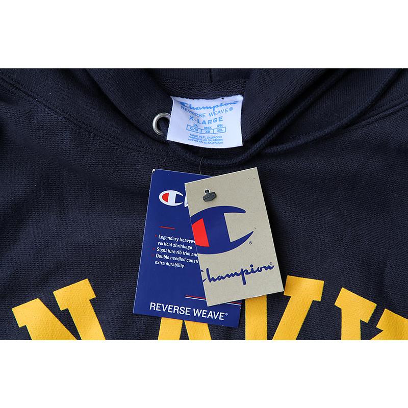 Champion USNA ISSUE OFFICIAL PRINT R/W HOODED SWEAT チャンピオン 
