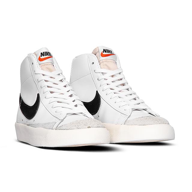 NIKE WMNS BLAZER MID CZ1055-100 WHITE/BLACK WHITE ナイキ ウイメンズ ブレザー ミッド ホワイト ブラック レディース ガールズ スニーカー｜sneeze｜02