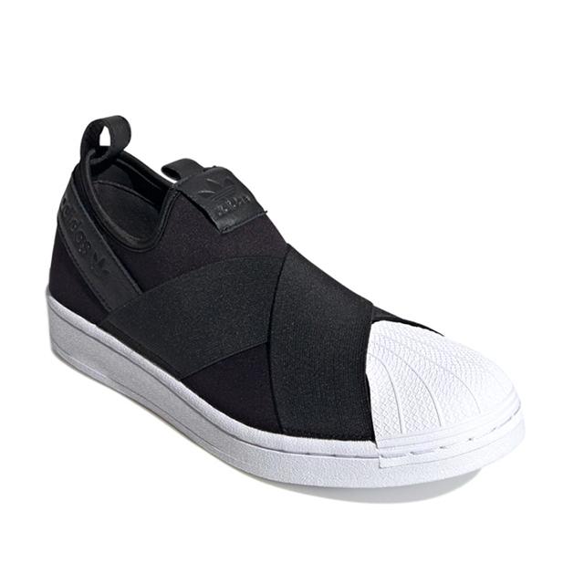 adidas original superstar slip on black
