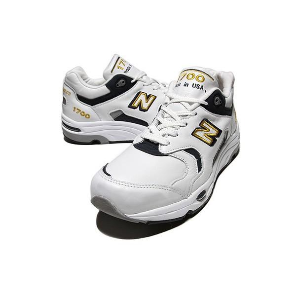 NEW BALANCE M1700 WN 「Made in U.S.A」 WHITE/GOLD/NAVY WIDTH:Dニューバランス ホワイト ゴールド ネイビー レザー Dワイズ USA メンズ  定番 スニーカー｜sneeze｜02