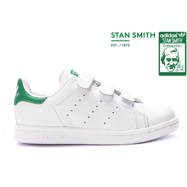 adidas Originals STAN SMITH CF C M20607 RUNNING WHITE/FAIRWAY アディダス オリジナルス スタンスミス  ベルクロ ホワイト キッズ 子供 スニーカー｜sneeze