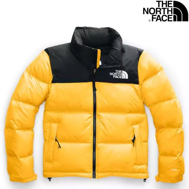 the north face yellow nuptse