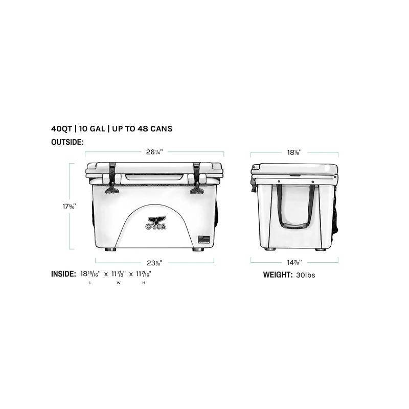 ORCA COOLERS 40 QUART SEAFOAM 「Made in U.S.A」 ORCSF040 orca オルカ クーラー ボックス クーラーBOX キャンプ キャンパー アウトドア 釣り 大型 大容量 USA｜sneeze｜06